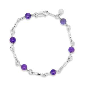 Sterling silver and amethyst bracelet