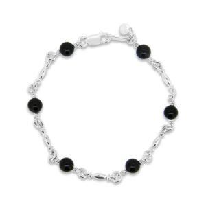 Sterling silver and onyx bracelet